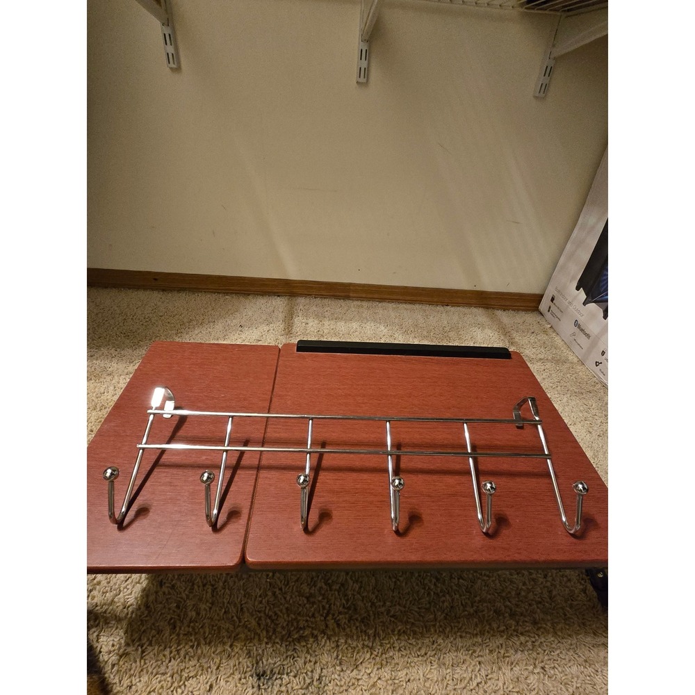Chrome Over the Shelf 6 Hook Hanging Organizer Rack for Wire Shelving Closet